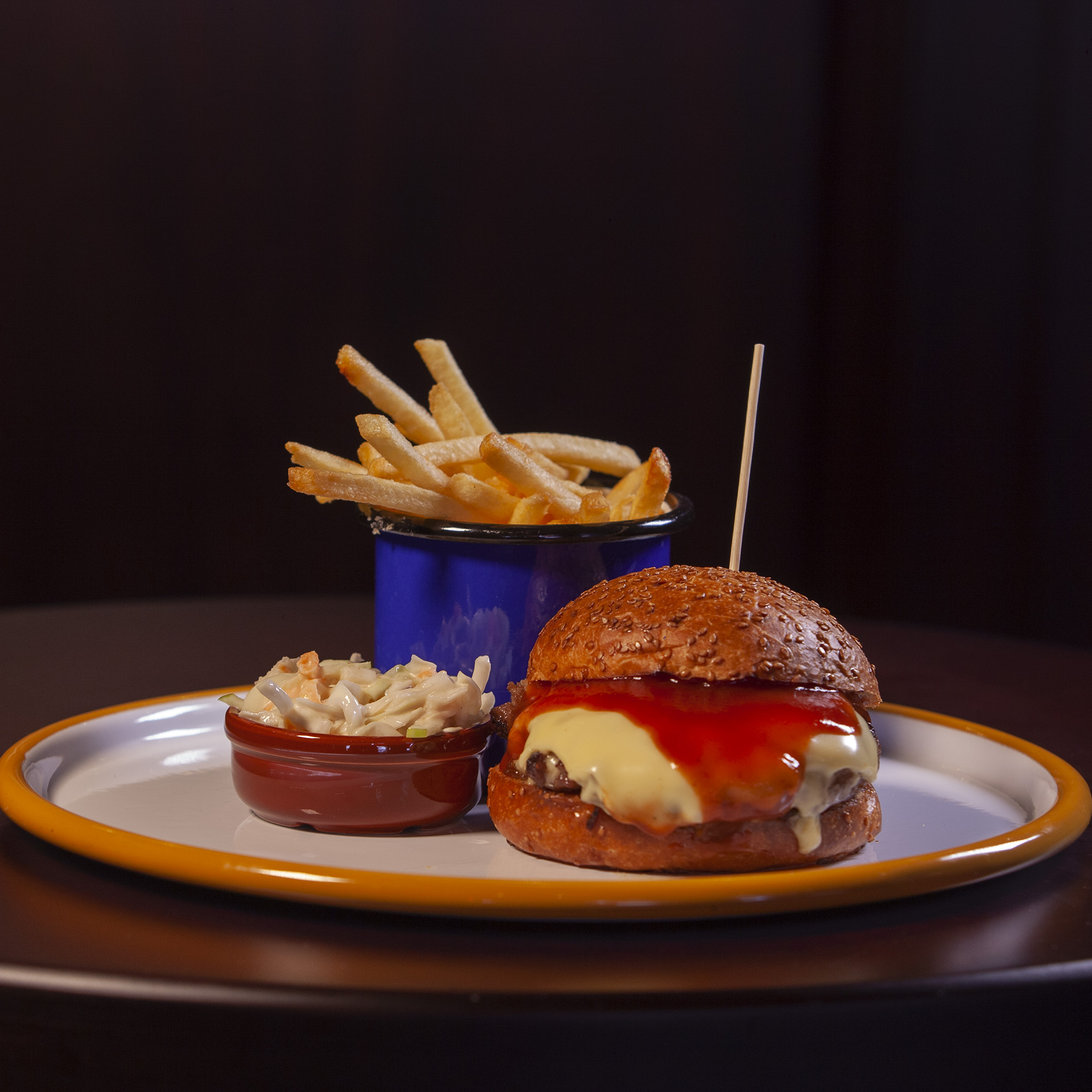 BBQ & EMMENTAL CHEESEBURGER